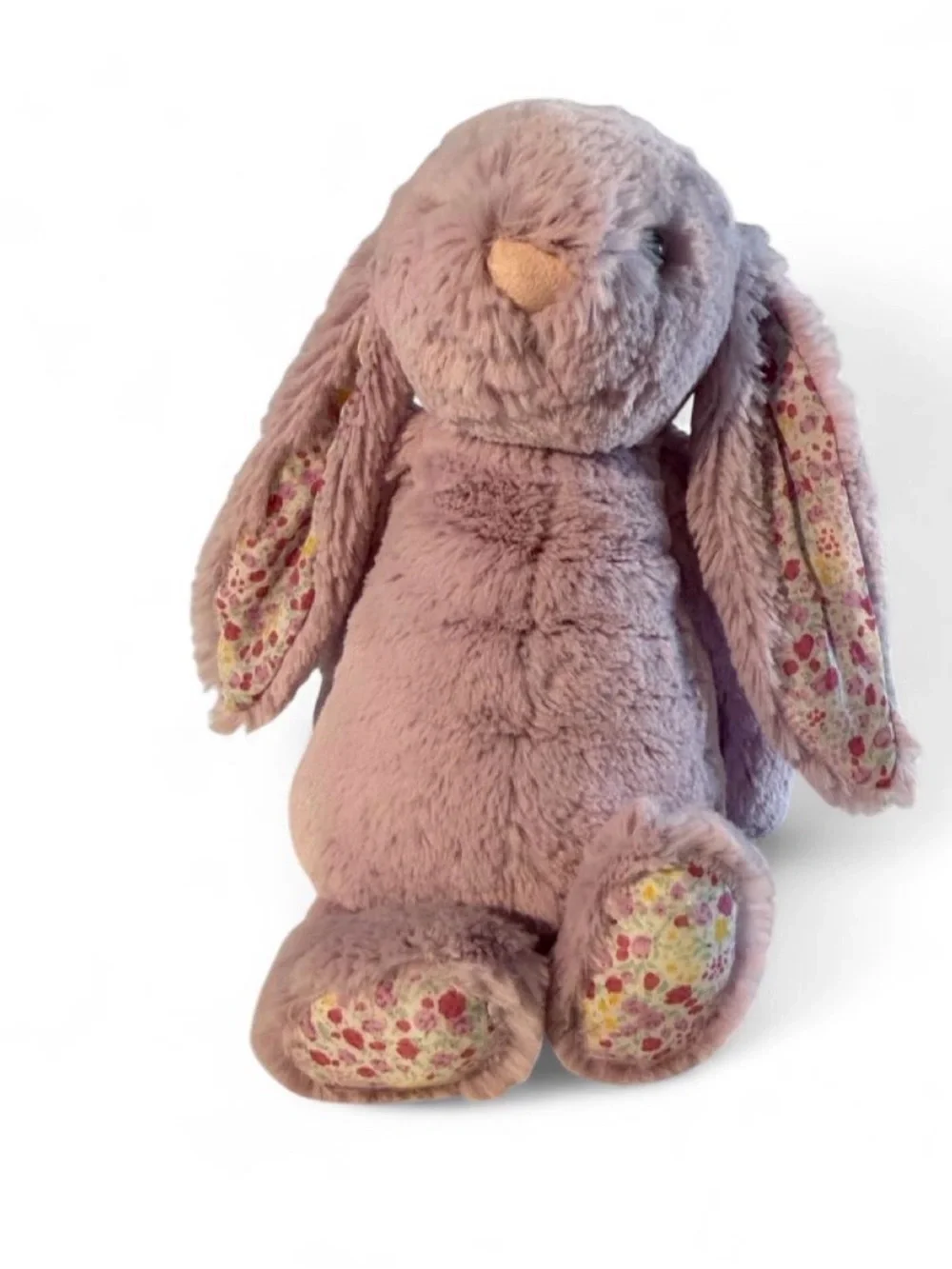 Jellycat Lavender Bunny with Floral Ear and Paw Trim